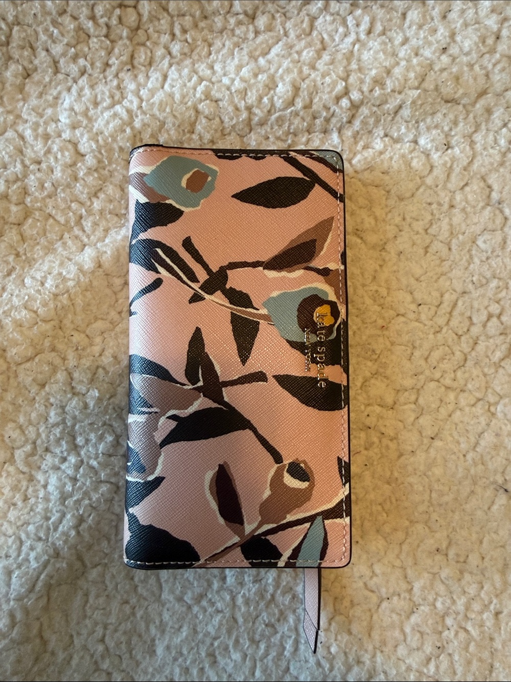 kate spade Pink Floral Long Wallet with Multicolor Blooms - Picture 1 of 2